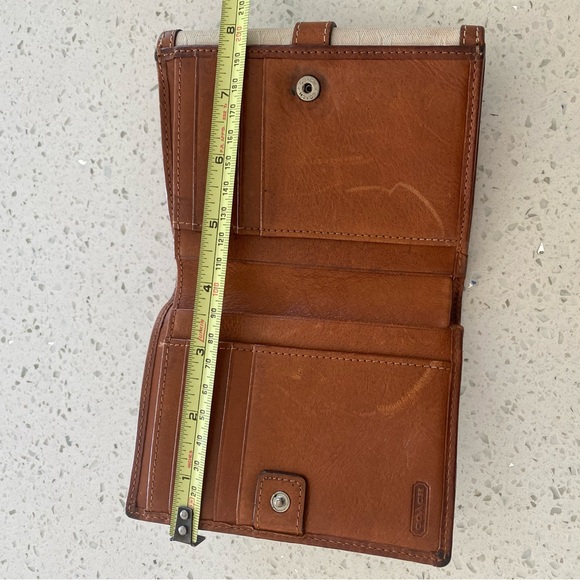 Vintage Coach wallet white logo and brown leather small size - Picture 6 of 6